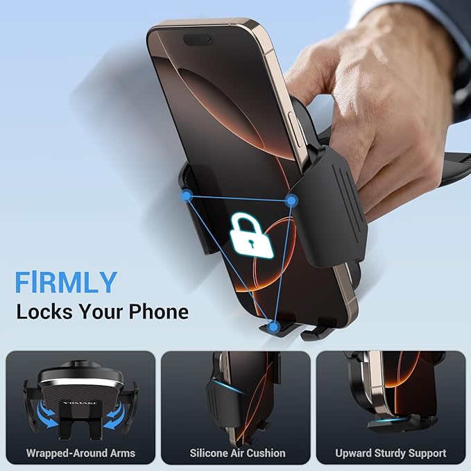 Car Phone Mount,Universal Clamp CD Slot Car Phone Holder Cradle for iPhone,Samsung and 4-6.8 inch Smartphones