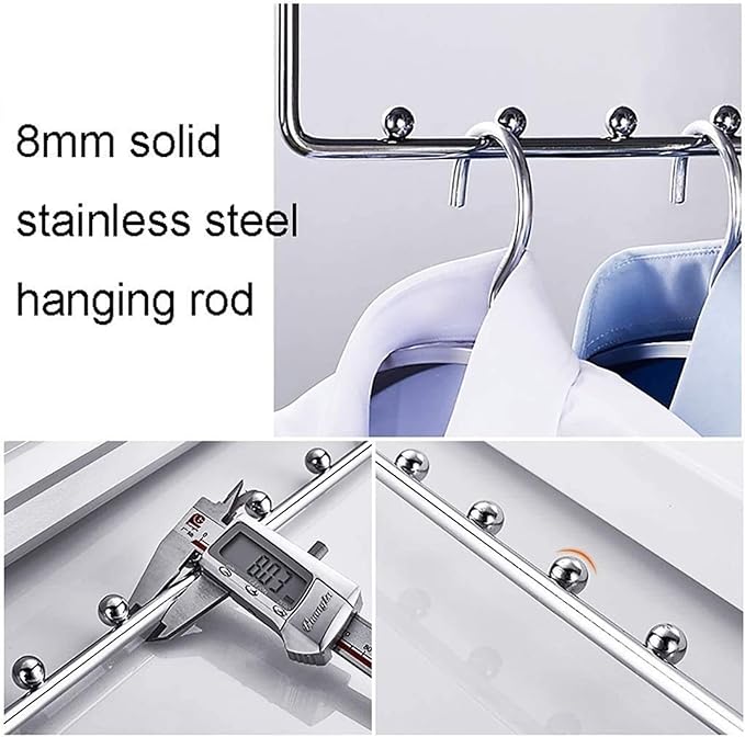 Pull Out Clothes Rail Extendable Clothes Rail - Sliding Wardrobe Closet Rod, Pull Out Closet Clothes Rail With Buffer System,
