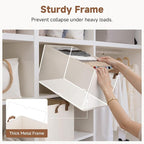 StorageWorks Fabric Storage Bins, Extra Large Storage Baskets for Shelves, Closet Organizers and Storage Bins with Metal Fram