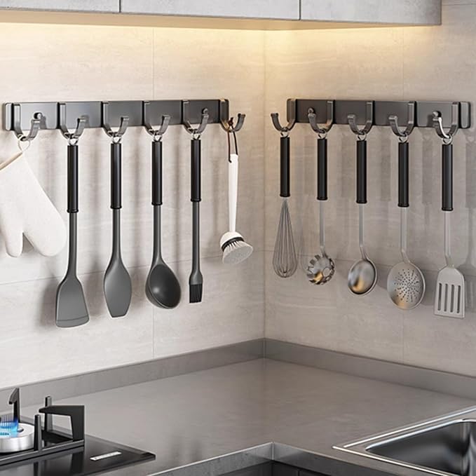 Enhanced Version Wall Mount Coat Rack with 4-8 Hooks – Versatile Wall Organizer for Coats, Hats, Towels, Bags – Durable Wall 
