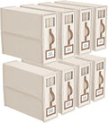 8 Pack Bed Sheets Organizers And Storage,Sheets Set Folder Keeper with Handle,Foldable Bedding Storage Box For Linen Closet,D