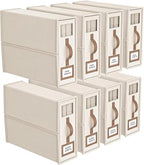 8 Pack Bed Sheets Organizers And Storage,Sheets Set Folder Keeper with Handle,Foldable Bedding Storage Box For Linen Closet,D