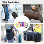 200 Pcs Luggage Tags, 3.3×2" Plastic Luggage Tags with Name ID Card Inserts & Lanyards, Personalized Luggage Labels, Airplane