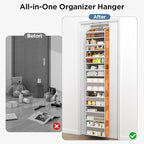 Mefirt Over The Door Organizer, 8 Shelf Door Hanging Organizers with 8 Large Capacity Pockets, Back of Door Organizer Storage