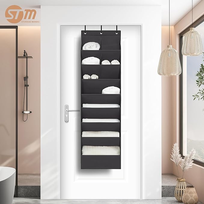 STORAGE MANIAC Over the Door Shoe Organizer Heavy-Duty Large Deep Pocket Hanging Shoe Organizer Shoe Rack Door Closet Shoe Or