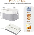 Large Storage Baskets- 15x11x10 inch Storage Bins for Shelves and Closet Organizing, Foldable Fabric Bin for Home Organizatio