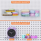 INCLY 30PCS Peg Board Organizer Accessories Kit, Pegboard Hooks Assortment with Bins, Cups, Wire Baskets and Paper Towel Hold
