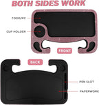 eing Car Eating/Laptop Steering Wheel Desk,Bling Crystal Steering Wheel Tray(16.6"x11.1"(2 in 1)) - Pink