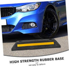 Heavy-Duty Rubber Parking Guide Stopper Reflective Garage Car Stopper for Driveway Compact Slip Design Vehicle Parking Block for Garage Accessory