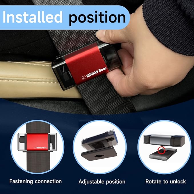 MightY Bear Car Window Breaker Seatbelt Cutter, 2-in-1 Car Emergency Tool, Underwater Glass Breaker for Traffic Accidents and