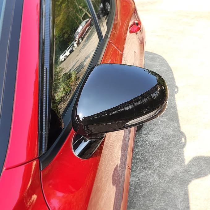 Glossy Black ABS Car Exterior Mirror Cover Side Rearview Mirror Cover Mirror Protective Caps Compatible with Kia Stinger 2017-2024 Accessories