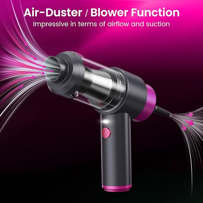 Car Vacuum Handheld Vacuum Cleaner, 15000PA Suction, Mini Vacuums with Air Duster and Blower, Portable Hand Held Vacuum for C