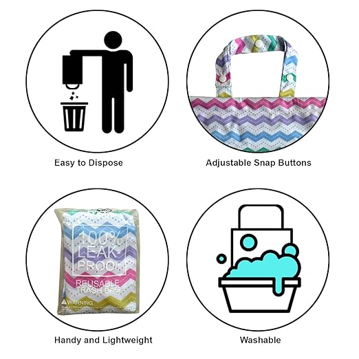 Cute Hanging Car Trash Garbage Bag 100% Leakproof Waterproof Multipurpose for Car Back Front Seat Console with Hanging Strap (Colorful Ripple)