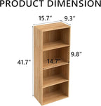 Wooden 4 Cube Storage Organizer, 4 Tier Tall Modern Bookshelf Freestanding Storage Display Organizer, Versatile Cubes Shelf a