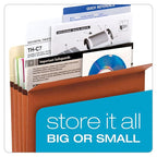 Pendaflex Expanding File Pockets, Letter Size, 5.25" Expansion, Reinforced with DuPont™ Tyvek® Material, Redrope, 10 per Box 