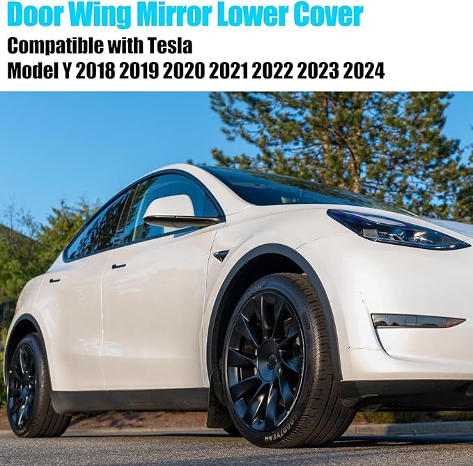 Jaronx Compatible with Tesla Model Y Mirror Holder Lower Cover 2018-2024, Right Passenger Side Rearview Mirror Bracket Bottom Base Cover Replacement for Tesla Model Y Accessories 8202208