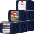 Fab totes 24 Gallons Clothes Storage, Foldable Thick Fabric Blanket Storage Bags,Containers for Organizing Bedroom, Closet, C