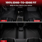 LASFIT Floor Mats & Cargo Mat for Nissan Sentra 2014-2019, Custom Fit TPE All Weather Easy Clean Durable No-Curling Floor Liners for Sentra 2019 2018 2017 2016-2014 Car Mats & Trunk Mat, Black