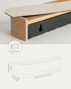 Kazai.® Key Holder 'Toke' | Minimalist Key Hook Design from Berlin | Modern Key Holder Wall Mount with Wooden Shelf | Key Rac