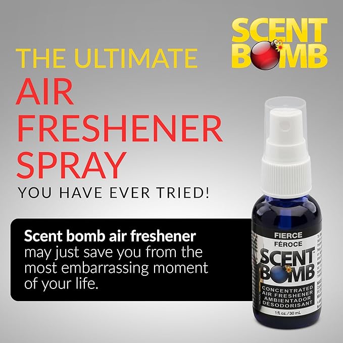 Scent Bomb Air Freshener Spray, Long-Lasting Odor Eliminator - Effective Deodorizer for Home & Car, Fresh Room Spray for Kitc