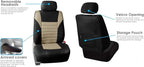 FH Group Car Seat Cover Rear Set Striking Striped Car Seat Covers with Rear Split Bench, Universal Fit Interior Accessories f