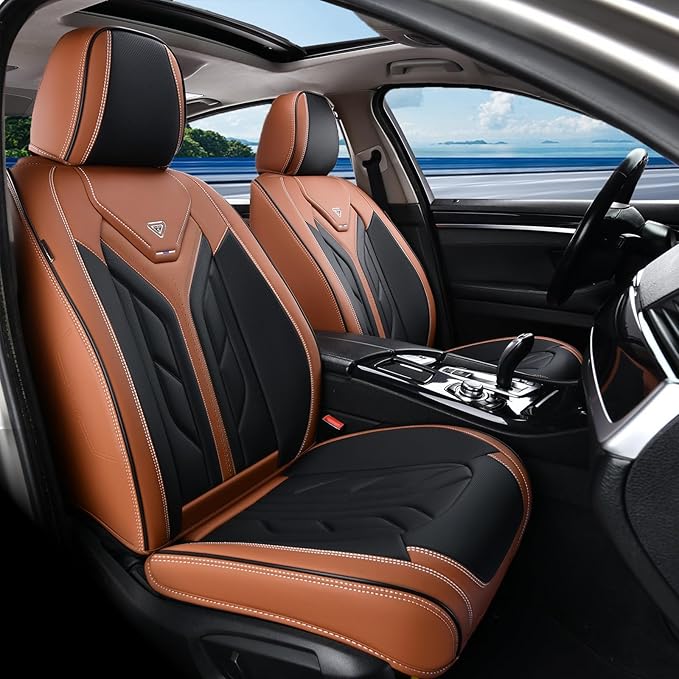 Coverado Seat Covers, Car Seat Covers Full Set, Leather Seat Covers for Cars, Automotive Seat Covers Car Seat Protector Car A