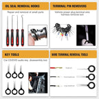 GOOACC 238Pcs Trim Removal Tool, Auto Push Pin Bumper Retainer Clip Set Fastener Terminal Remover Tool Adhesive Cable Clips K