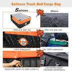 Sailnovo Truck Bed Cargo Bag, 26 Cubic ft Waterproof Cargo Bag for Truck Bed, Heavy Duty PVC Truck Cargo Bag Fits Any Truck Size with 6 Stretch Cord, Packing Bag (50''x40''x22'')