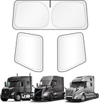 KUST Full Coverage Window Shades for Volvo VN/VNL 2002-2025, VNR/VAH/VNX 2020-2025 Accessories, Window Cover UV Block Privacy Protection Keep Your Car Cool Easy Install Full Set 3PCS