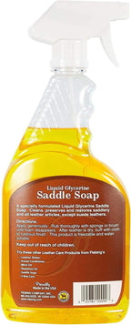 Fiebing's Liquid Glycerine Saddle Soap for Leather (32 oz) - Smooth Leather Cleaner & Conditioner to Soften, Protect & Restor