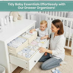 RFAQK Dresser Drawer Organizer Clothes-18 Pack Underwear Clothing Drawer Organizer for Baby, Nursery, Closet-Foldable Fabric 