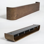 Kazai. Wall-Mounted Coat Rack 'Toke' - Modern Design Coat Rack with Hidden Wall Hooks - Solid Wood Veneer Panel Coat Hanger -