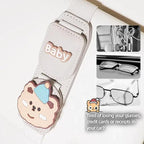 Car Sunglasses Holder Eyeglass Clip with Sun Visor Storage for Cards Magnetic Eyewear Clamp Car Decor