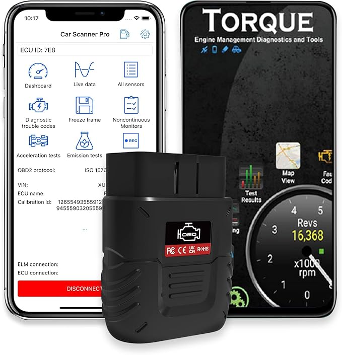 OBD2 Scanner Bluetooth SinoTrack Auto Diagnostic Scan Tool Car Fault Check Engine Light Wireless Car Code Reader for iOS &