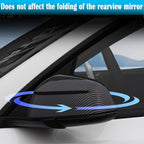 YHCDSEA Rearview Mirror Guard Cover for Tesla Model Y Juniper, Side Mirror Cover Exterior Accessories fit for Model Y Juniper 2025 2026 (Glossy Carbon Fiber Pattern)