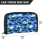 Car Tissue Holder Car Visor Organizer Tissue Box Holder for Car Sun Visor Organizer with Car Vehicle Accessories Essentials Interior for Women Men Bright Blue Marine Shark
