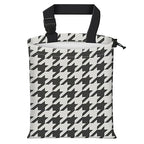 Car Trash Bag Large Hanging Can for Back of Seat, Cute Waterproof Car Garbage Bag for Vehicle, Travelling, Outdoor Black White Houndstooth
