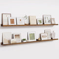 Fun Memories Long Wall Shelves Set of 2-60 Inch Floating Shelves for Wall - Picture Ledge Shelf with Lip for Storage - Wall -