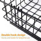 4 Pack Pegboard Baskets Hooks Set, Square Style 4 Size Peg Board Organizer Basket Bins Accessories for Workbench,Garage Stora
