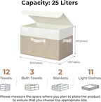 GRANNY SAYS Storage Bins with Lids, Decorative Storage Boxes, Clothes Stoarge Bins, Shelf Baskets, Closet Storage Bins for Cl