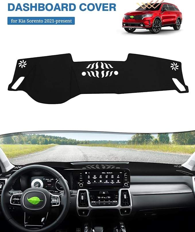 FIILINES Dash Cover Fit for Kia Sorento 2021-2025(Not 12.3 inch Navigation), Dashboard Mat Cover for Sorento Accessories Suns