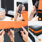 Maelstrom Rooftop Cargo Carrier,Car Roof Bag,21 Cubic Feet Waterproof Roof Rack Cargo Carrier,Tear Resistant Vehicle Cargo Carrier,Black with Orange
