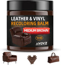 Leather Recoloring Balm - Scratch Repair & Color Restore Kit for Faded Leather, Leather Couch & Car Seats - 10OZ Leather Rest