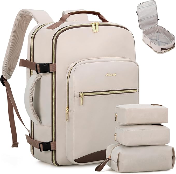 LOVEVOOK Travel Backpack for Women & Men 50L,Airline Approved Carry On Backpack Travel Essentials,TSA Carry on Luggage,Waterp