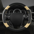 GIANT PANDA Microfiber Leather Steering Wheel Cover for Honda Accord,Civic,CR-V,HR-V,Pilot(Diamond-Pattern-Black+Beige-Standa