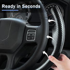 Steering Wheel Cover for Ram 1500, Car Steering Wheel Cover for Dodge Ram 1500 (2012-2018) 1500 Classic(2019-2023) 2500(2012-2018) 3500(2012-2018) 5500(2012-2018), Matte Black