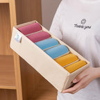 Qozary 3 Pack Sock Underwear Drawer Organizer Dividers, Collapsible Cabinet Closet Storage Boxes for Clothes, Socks, Lingerie