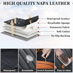 Coverado Car Seat Covers Front, Seat Covers for Cars, Waterproof 2-Pack Car Seat Cushions, Leather Carseat Seat Protectors, U