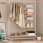X-cosrack Closet Hanging Organizer and Storage - 5 Tier Hanging Shelves, Wire Closet Shelf Organizer Basket with Adjustable D