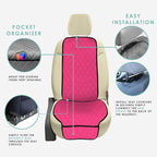 FH Group Car Seat Cushion – Neosupreme Single Front Seat Cover with Front Pockets, Airbag Compatible, Universal Fit Car Seat 
